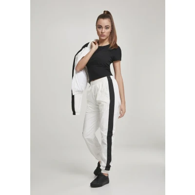 Obrázek Urban Classics Ladies Striped Crinkle Pants Teplákové kalhoty, Ženy, Velikost: XL, Wht/blk