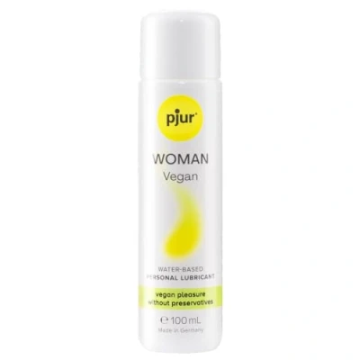 Obrázek pjur WOMAN Vegan (100ml) lubrikační gel na bázi vody 100% veganské složky a bez pokusů zvířatech vyvinuto speciálně pro ženy