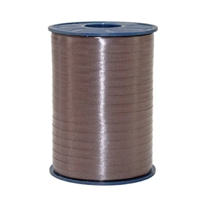 Obrázek C.E. PATTBERG Geschenkband Espresso braun, 500 Meter Ringelband 5 mm zum Basteln, Dekorieren &amp; Verpacken von Geschenken zu jedem Anlass