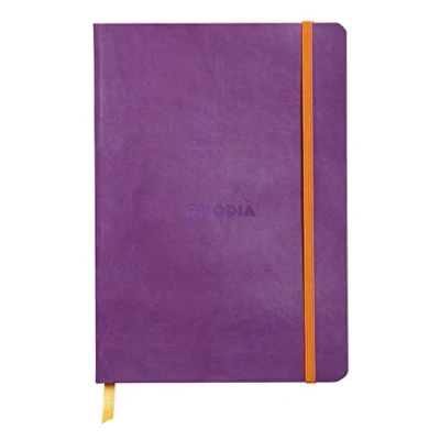 Obrázek Rhodia 117410C poznámkový sešit (s měkkou obálkou, linkovaný, 80 listů, DIN A5, 14,8 x 21 cm) 1 kus fialový