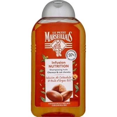 Obrázek Le Petit Marseillais Šampon pro infusion Nutrition měsíček a bio argan, 250 ml (1 balení)