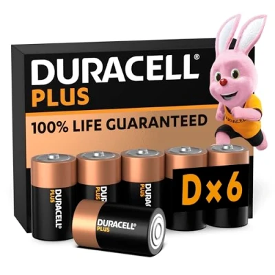 Obrázek Duracell Plus D baterie, LR20, 6 kusů, alkalické baterie pro každodenní přístroje [Amazon Exclusive]