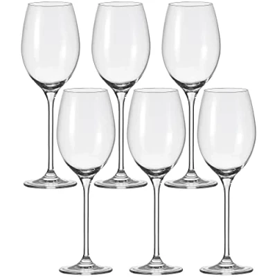Obrázek sada 6 sklenic na bílé víno Leonardo Cheers, sklenice vhodné do myčky, s taženou rukojetí, víno, 400 ml, 081431