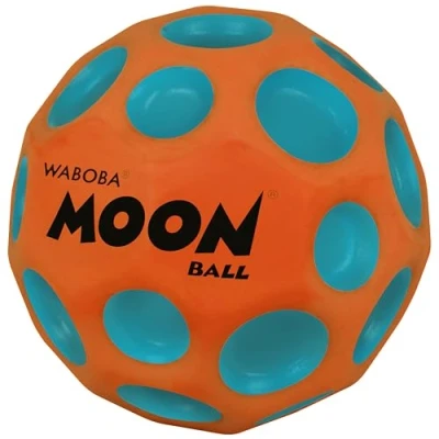 Obrázek Waboba Martian Moon Super High Bouncing Ball Neon Coloured Indoor and Outdoor Ages Make Pop Sounds Easy to Grip, Orange (65 mm)