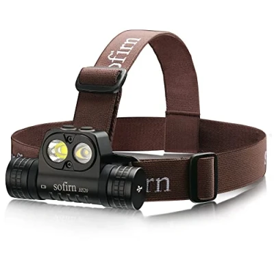 Obrázek Sofirn Výkonná čelovka 2700 Lumen, HS20 dobíjecí LED lampa na hlavu s duálními EDC kapesní svítilnou nabíjením typu C 5 režimů jasu Thrower &amp; Flood funkce pro kempování, rybaření