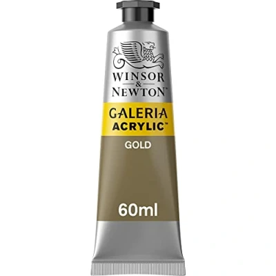 Obrázek Winsor &amp; Newton Akrylová barva Galeria 2120283, vysoká pigmentace, stálobarevná, máslová konzistence, 60 ml tuba zlatá