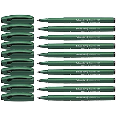Obrázek Schneider 1471 Topwriter 147 fixy (hrot z tvrdého vlákna, tloušťka linky 0,6 mm) balení po 10, černé