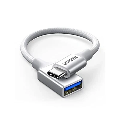 Obrázek UGREEN adaptér USB C na OTG kabel kompatibilní s iPhone 16 15 Serie iPad Pro 2022 MacBook Pro/Air Galaxy S24 S23 série P50 P40 P30 Mate atd. (stříbrný)