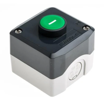 Obrázek Schneider Electric XALD102 montážní kryt, Harmony XALD, plast, tmavě šedá, 1 tlačítko, zelené, I, 22 mm, 1S