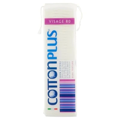 Obrázek Cotton Plus Quadratische Make up Entferner 100% Baumwolle 80 Stück