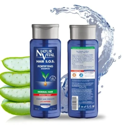 Obrázek NaturVital Přírodní a život šampon proti vypadávání vlasů, normální vlasy, modrá, Fresh, 300 ml