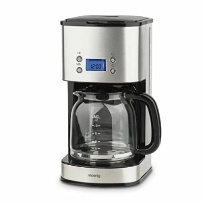 Obrázek H.Koenig MG30 Kaffeefiltermaschine / 12 20 Tassen 1,5 L LCD Bildschrim programmierbar silber