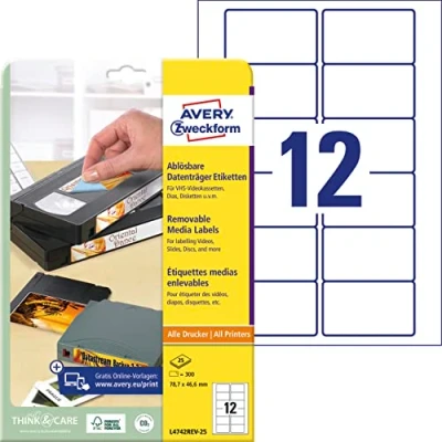 Obrázek AVERY Zweckform L4738REV 25 etikety na disketkách