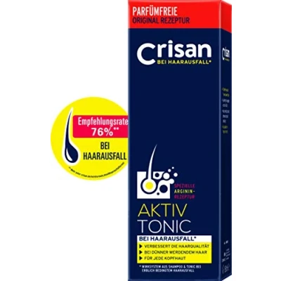 Obrázek Crisan Aktivní tonik, vlasová voda proti vypadávání vlasů, přípravek pro péči o vlasy řídnutí s argininovou recepturou, péče muže a ženy, 150 ml (1 balení)