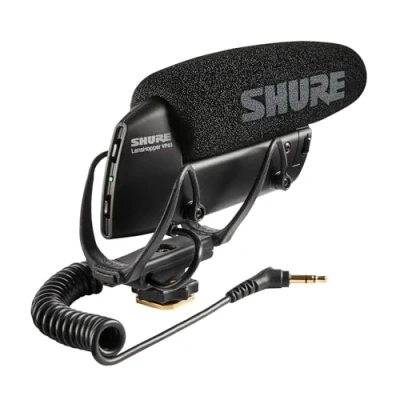 Obrázek Shure VP83 Lenshopper robustní, extrémně lehký mikrofon pro detailní audio nahrávky s vysokým rozlišením digitálními zrcadlovkami černý