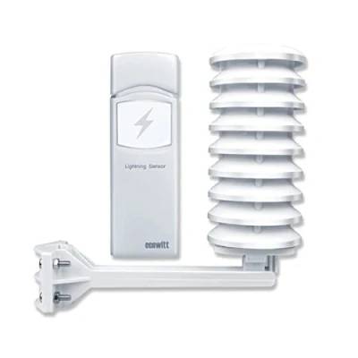 Obrázek Ecowitt Wireless Lightning Detector Sensor WH57, Wetterstation Außensensor für Ecosystem, nur ein Zubehör 868MHz
