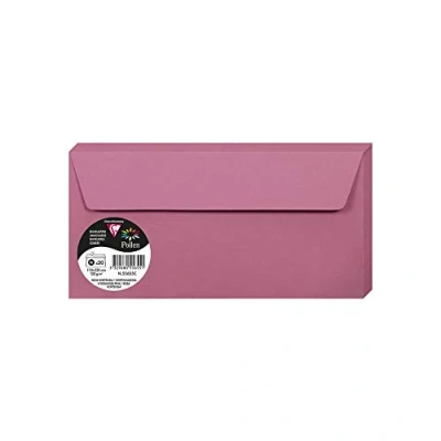 Obrázek Clairefontaine 55655C Packung mit 20 Umschläge Pollen, Format DL, 110 x 220 mm, 120g, ideal für Einladungen und Korrespondenz, Hortensienrosa, 1 Pack