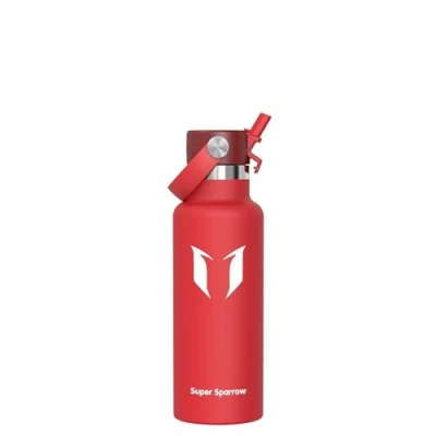Obrázek Super Sparrow Láhev na pití z ušlechtilé oceli ultralehký termopohárek 500 ml standardní víčko slámu bez BPA, termoska sport, cestování, do školy, ven