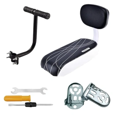 Obrázek auvstar Kinder Sicherheits Fahrrad Rücksitz Zubehörsatz, Hinteres Sitzkissen Armlehne Fußstütze Set für Mädchen / Jungen