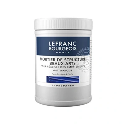 Obrázek Lefranc &amp; Bourgeois 300676 umělecká modelovací / strukturovaná pasta, pro impastoefekty, matná, neprůhledná, lze míchat s akrylovými barvami, hrnec 500 ml, transparentní