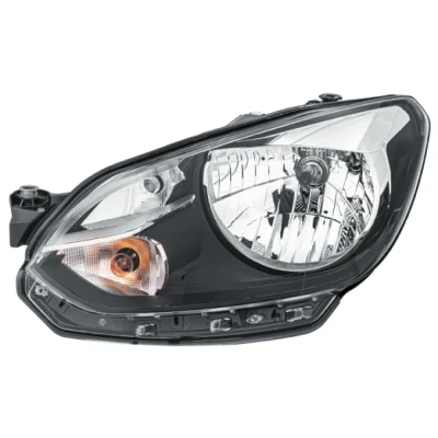 Obrázek HELLA 1EJ 010 670 011 FF/halogenový světlomet pro mj. VW Up (121, 122, BL1, BL2) černý ECE pravostranný provoz levý