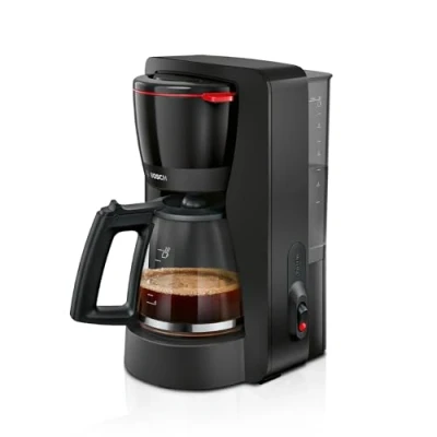 Obrázek Bosch Kávovar na překapávanou kávu MyMoment TKA2M113, skleněná konvice 1,25 l, 1015 šálků, funkce udržování teploty 40 minut, zastavení kapání, otočný držák filtru, odnímatelná nádrž vodu, 1200