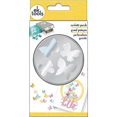 Obrázek EK Tools Punch Lg Confetti Butterfly Stanzer, Metall, Grau, 7.82 x 15.42 3.58 cm