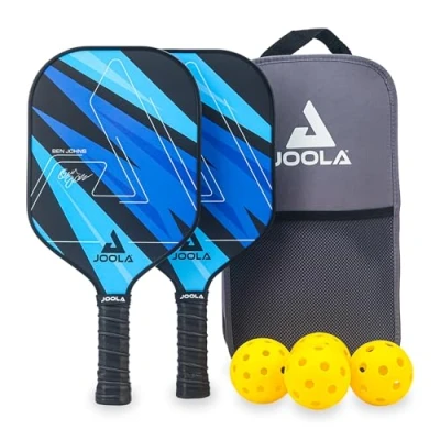 Obrázek JOOLA Pickleball Set Blue Lightning Inklusive 2 Schläger, 4 Bällen und Tasche, ideal für Freizeitspieler, Ben Johns, 7 teilig