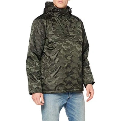 Obrázek Urban Classics Pánská Padded Camo Pull Over Jacket bunda, zelená (Darkolive 551)
