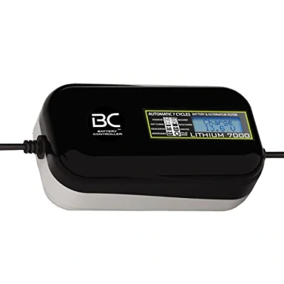 Obrázek BC LITHIUM 7000 12V 7A automatická digitální nabíječka baterií a udržovací zařízení pro lithiové/LiFePO4 baterie + testovací na alternátor