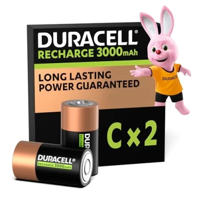 Obrázek Dětská baterie Duracell Recharge Ultra C LR14 3000 mAh, 2 balení