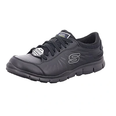 Obrázek Skechers Dámské bezpečnostní boty Eldred, Černá kůže