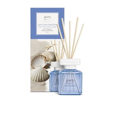 Obrázek ipuro Essentials pokojová vůně Sunny BEACHTIME 50 ml osvěžovač prostoru s grapefruitem, citronem a bílou vůní pižma difuzér hůlkami vzduchu do bytu