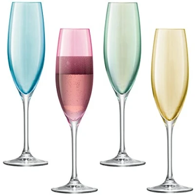Obrázek LSA Kelímek na sekt Polka 225 ml pastelový roztříděný x 4