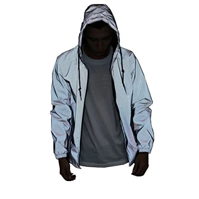 Obrázek NewL 360 Reflexní pánská bunda unisex černá síťovina Full Reflective bunda, Šedá