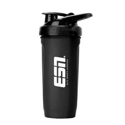 Obrázek ESN Shaker Reforce nerezová ocel, černá, 700 ml, zabezpečená proti vytečení, vnitřní jednotky s gravírováním, bez BPA a DEHP, testovaná kvalita