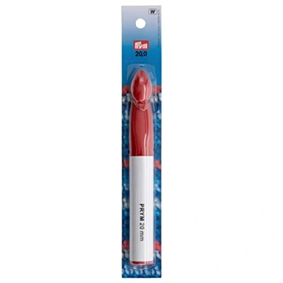 Obrázek Prym 218507 háčkovací jehlice bez rukojeti KST 17 cm 20,00 mm šedá vlněná jehla, plast, 20