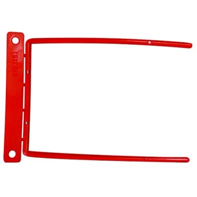 Obrázek Q Connect KF02281 Magi Clip Archivbinder Archivní klip kovový s plastovou krycí lištou a štítkem na popisbalení 100 ks Barva: ČervenáD ideální pro děrování 8 cm kancelář škola časopisy