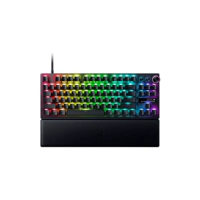 Obrázek Razer Huntsman V3 Pro TKL (Switches Analog) Tenkeyless Gamer Tastatur (Schnellspanner, 0,14 mm verstellbare analoge optische Schalter, PBT Doubleshot Tasten) AZERTY Tastatur, Schwarz
