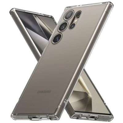 Obrázek Ringke Pouzdro Fusion Case kompatibilní se Samsung Galaxy S24 Ultra pouzdro, měkký TPU rámeček a odolný proti poškrábání Tvrdý PC otiskům prstů mrazivý čirý obal na mobil pro Matte