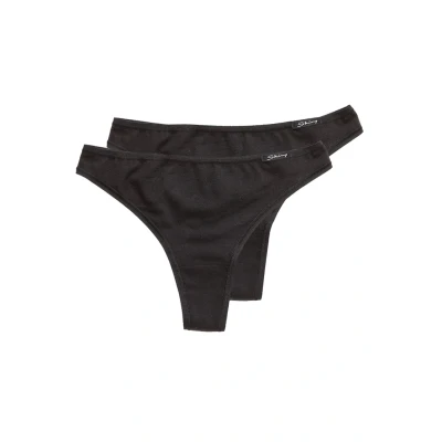 Obrázek Skiny Damen String 2ER PACK Tanga, Ženy, Velikost: 40, Black
