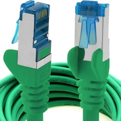 Obrázek 7,5m CAT6a síťový kabel zelený 1 kus CAT 6 A propojovací 10000 Mbit s SFTP PIMF 500 MHz kompatibilní CAT5 CAT6 CAT7 DSL Internet Switch Router