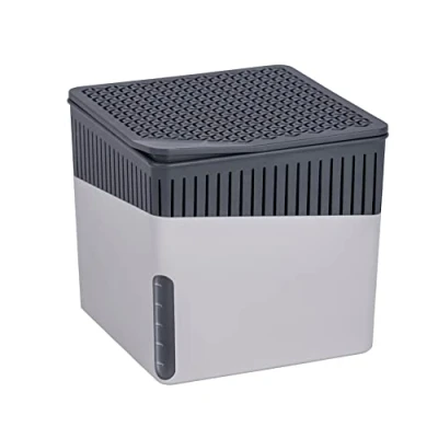 Obrázek WENKO odvlhčovač vzduchu Mod. Cube, snižuje plísně a pachy, odkapávací miska s 500 g granulátového bloku naplnitelná, pojme vlhkost až 800 ml, rozměry (š x h v): 13 cm,