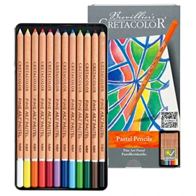 Obrázek Cretacolor sada pastelových kříd Fine Art pastelové, tříděné, 12dílná kovových pouzder