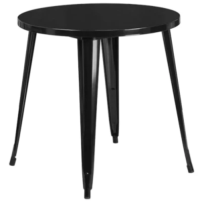 Obrázek Flash Furniture Stůl Jeffrey pro vnitřní a venkovní použití, 76,2 cm, kulatý, kov, černý