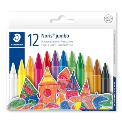 Obrázek STAEDTLER 229 NC12 jumbo voskovkové křídy Noris Club, 12 kusů v kartonovém pouzdře