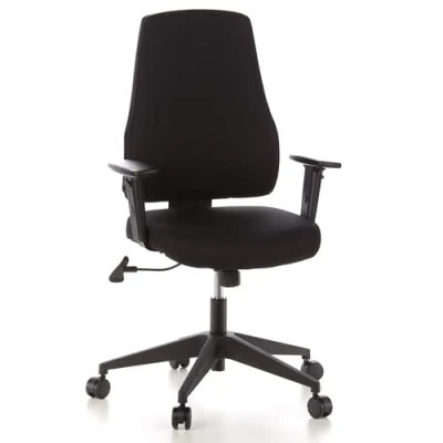 Obrázek hjh OFFICE Kancelářská židle Net 90 657284, černá, otočná židle, ergonomická, opěradlo a loketní opěrky, výškově nastavitelné