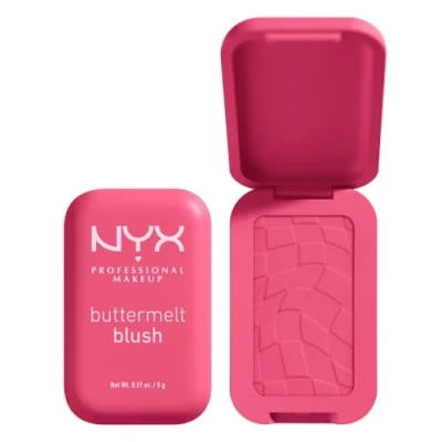 Obrázek NYX Professional Makeup Máselná tvářenka, krémová textura s bambuckým máslem, mandlovým máslem a mangovým snadné roztírání pro svěží vzhled, barva: Getting Butta