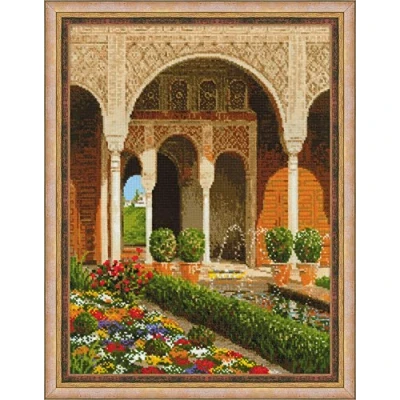 Obrázek Riolis vyšívání křížkovým stehem pro Setder zámek zahradní, bavlna, vícebarevná, 30 x 40 1 cm