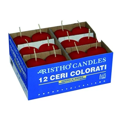 Obrázek Cereria di Giorgio Kerzen Durchmesser 4 cm Höhe 7 Rot Packung mit 12 Stück